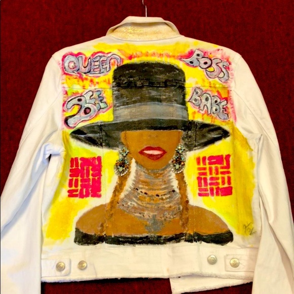 White custom Jean jacket